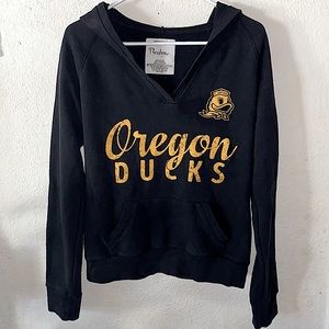 Oregon ducks v-neck hoodie